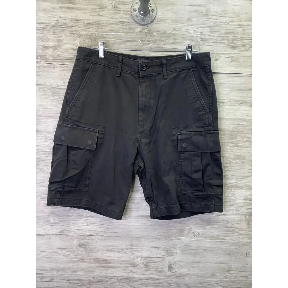 Levis Cargo Shorts Mens 33 Black Cotton‎ Utility